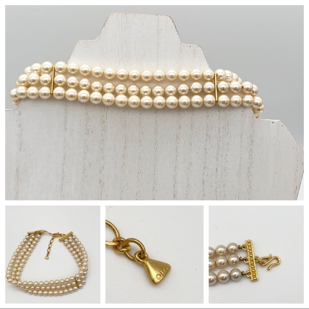 Vintage Liz Claiborne Multistrand pearl necklace